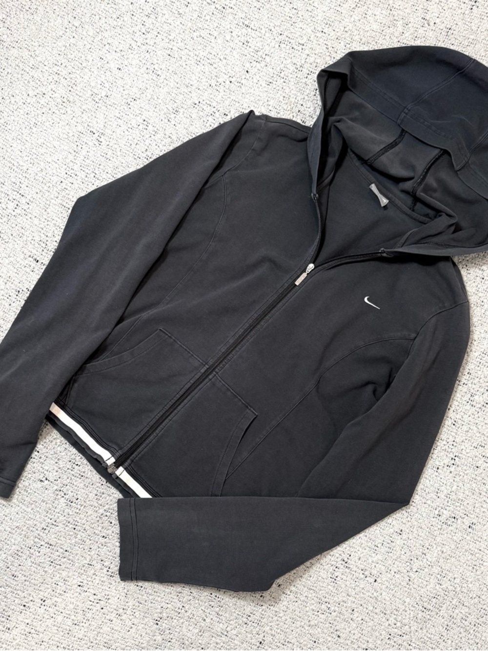 Nike Black Hoodie Jacket Cropped Size M